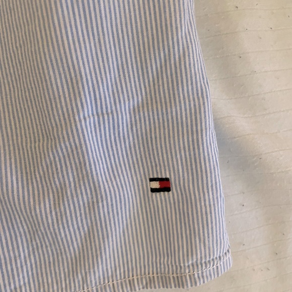 Tommy Hilfiger Blue and White Sriped Blouse Size: S - Picture 5 of 6